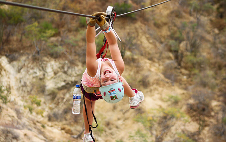 Air ziplines single girl | Los Cabos